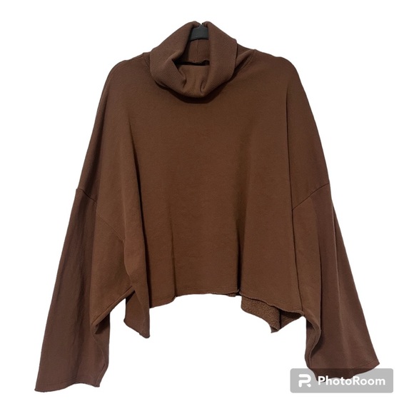American Eagle | Brown Cropped Turtleneck Sweater | XL - Picture 2 of 7